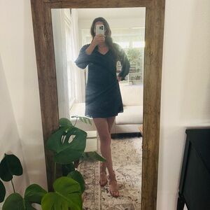 Navy Long Sleeve Date Night Dress - Moonlight Boutique